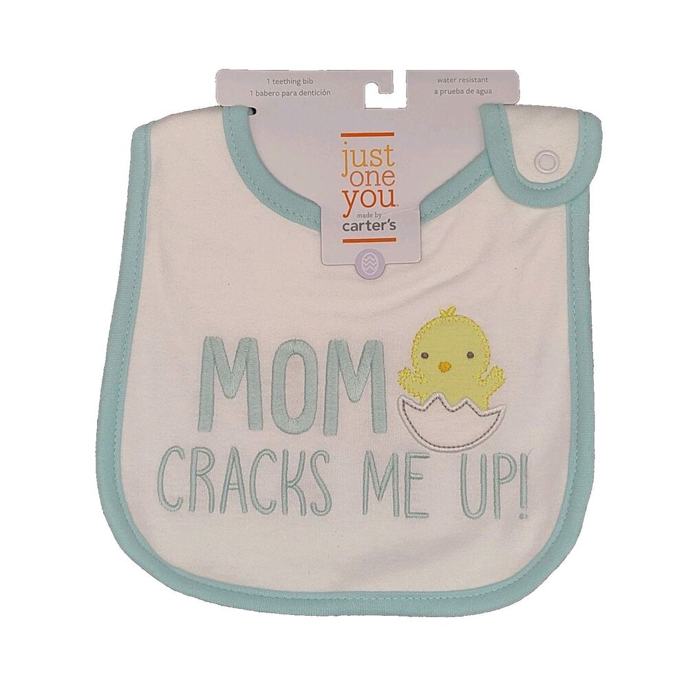 Carter's Just One You MOM CRACKS ME UP! Baby Bib1st Easter